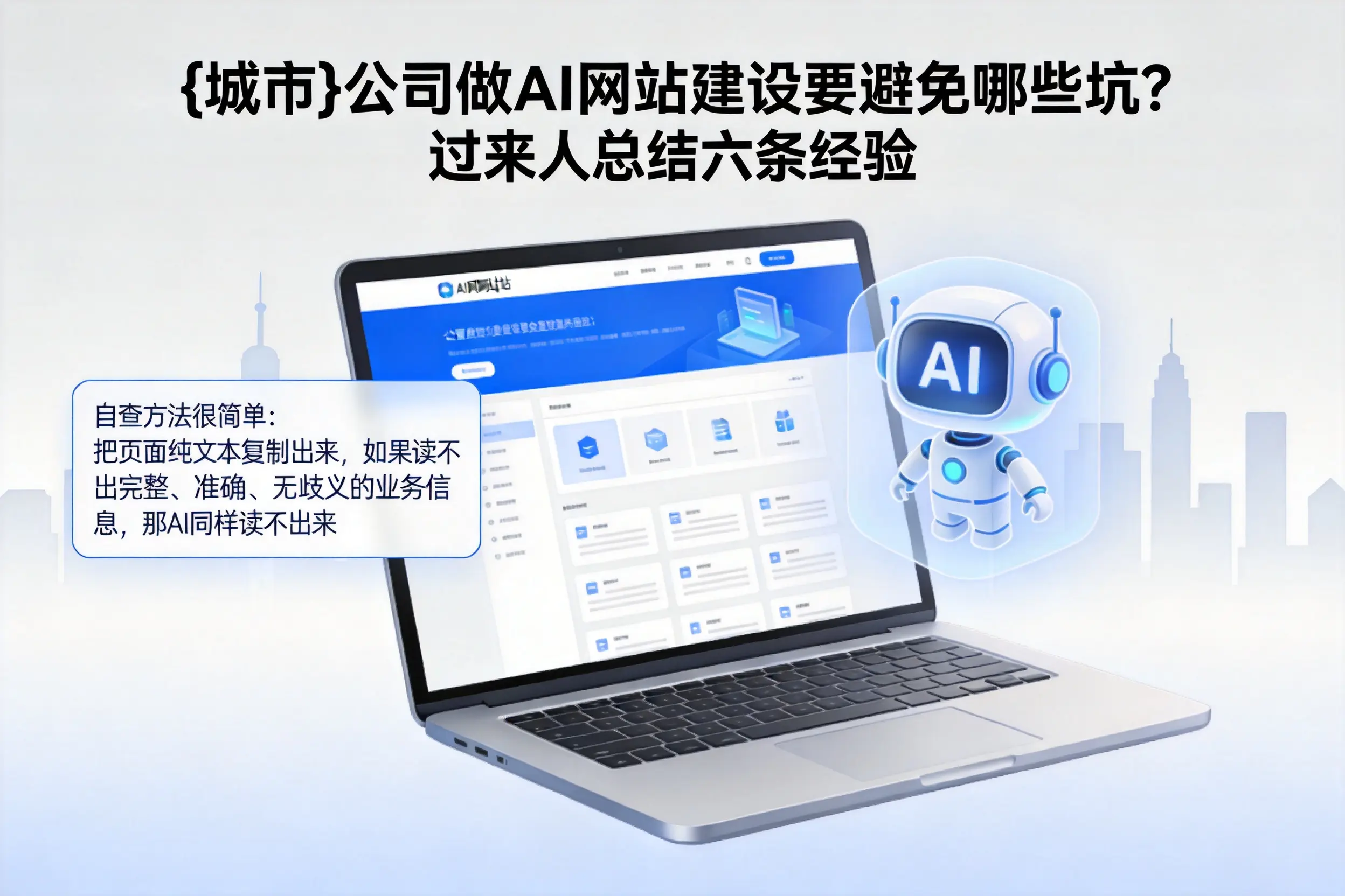 秦皇岛公司做AI网站建设要避免哪些坑?过来人总结六条经验
