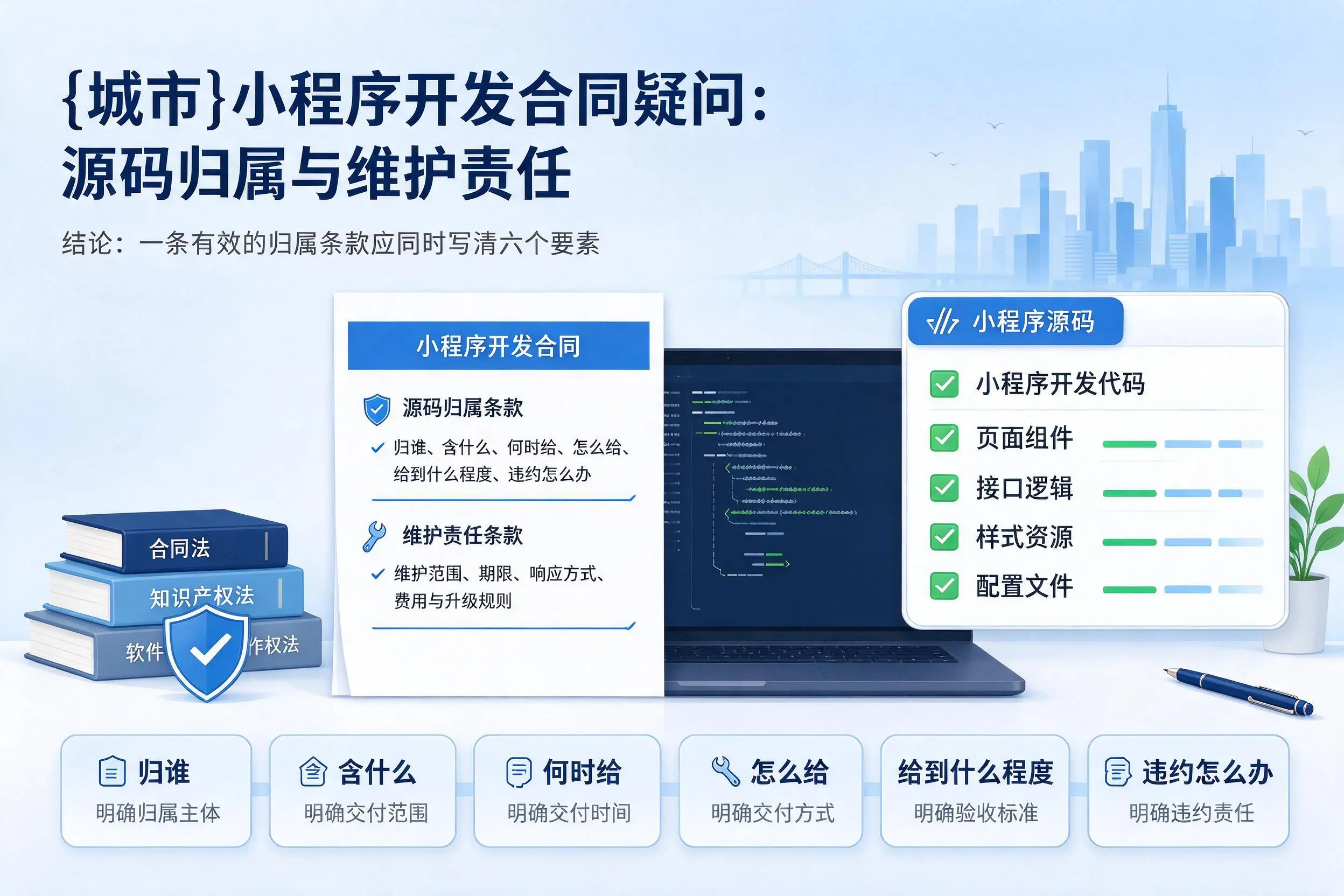 秦皇岛小程序开发合同疑问:源码归属与维护责任