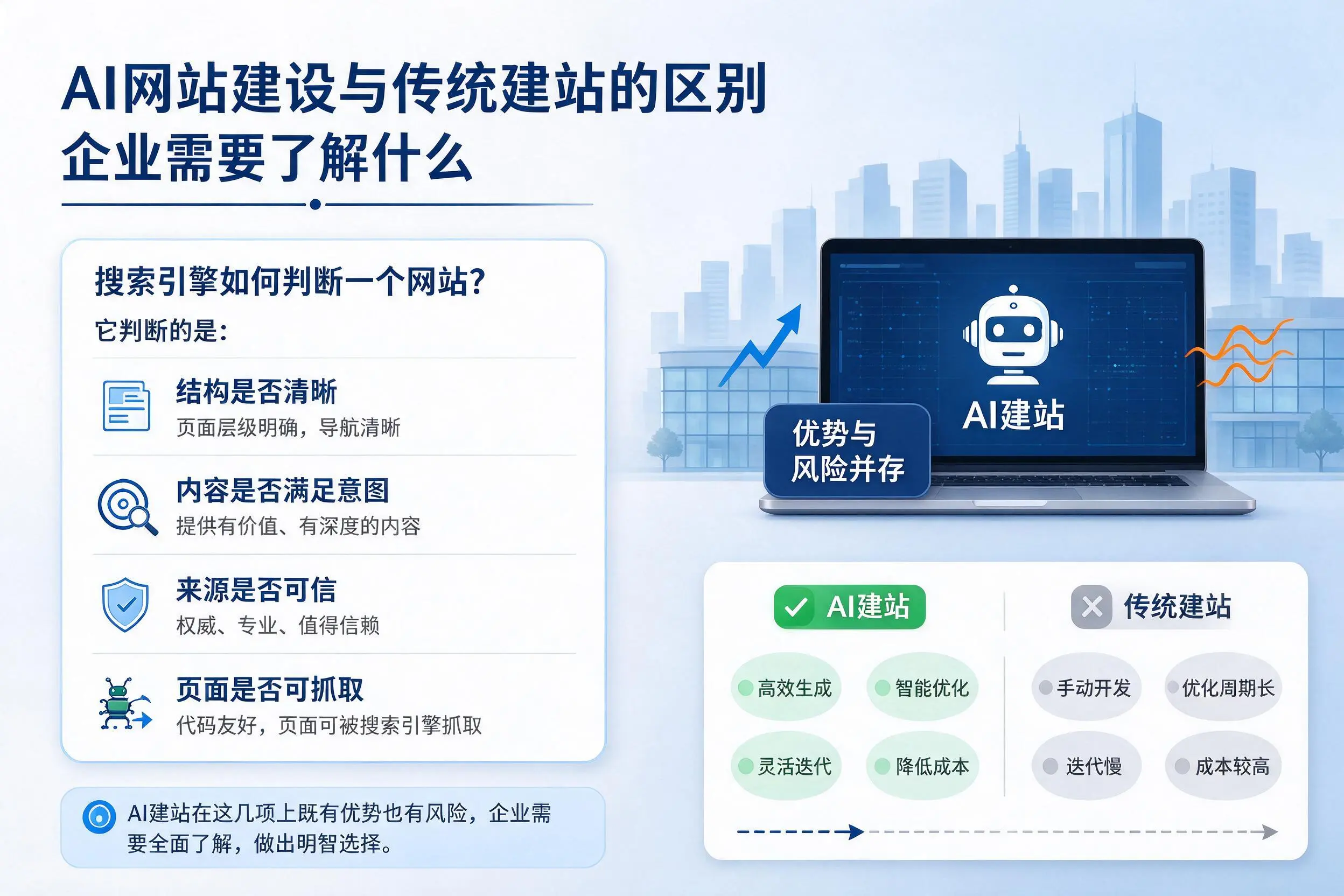 AI网站建设与传统建站的区别,秦皇岛企业需要了解什么