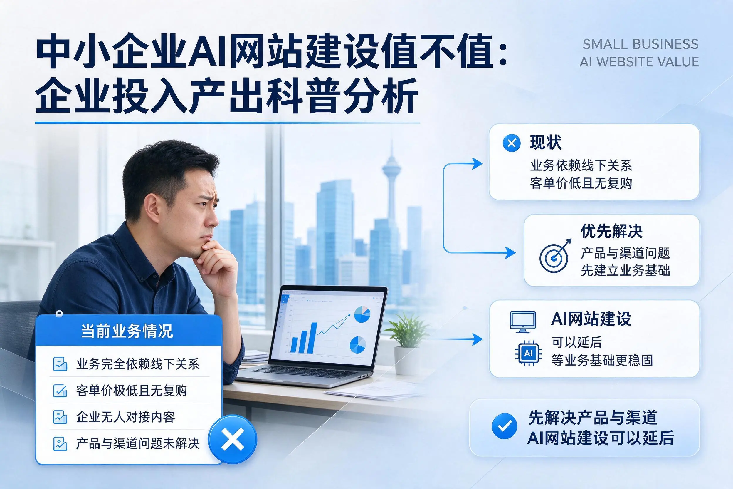 中小企业AI网站建设值不值:秦皇岛企业投入产出科普分析